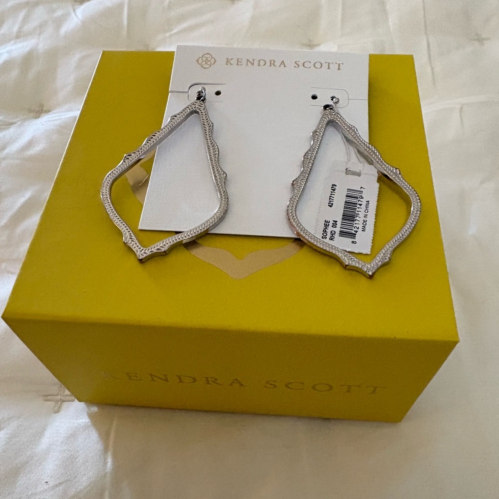 Kendra Scott Sophee Silver Teardrop Earrings